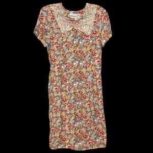 Vintage‎ Cottagecore Floral Button Up Dress Size 10